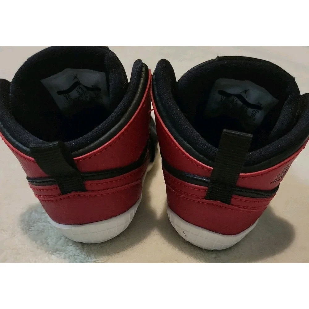 NIKE AIR JORDAN 1 CRIB BOOTIE HIGH SIZE 4C BLACK VARSITY ROYAL BABY NEWBORN